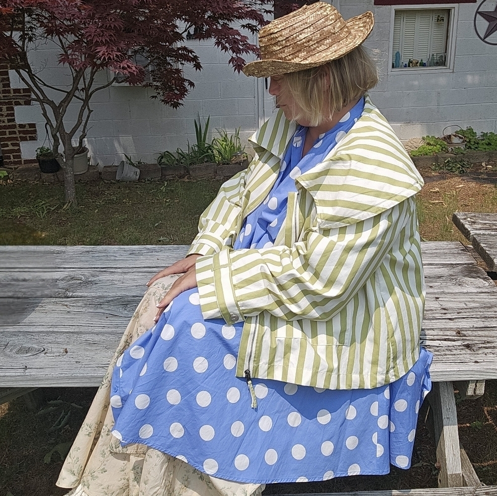 Essentiel Antwerp Oversized Polka Dot Cotton Poplin Dress Size L - Picture 5 of 6